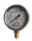 Pressure gauge diameter 63mm glycerin filled - 0 - 12 bar
