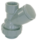 U-PVC wastewater ball valve Y-type with wire connection BSP F/F - DN25 (1") - PN10