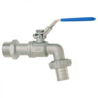 Geka double service taps - blue - Inox
