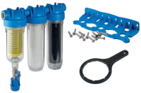 Atlas Filtri Hydra Rainmaster trio self-cleaning filter including assembly bracket and wrench