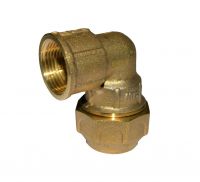 Brass PE coupling right angle female threaded