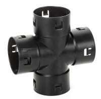 PP drainage cross 90° 4 x click