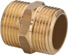 Brass double nipple 1" - 1"