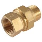 Brass 3-piece coupling 1"